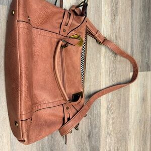 Amber The Ali Satchel Bag Womens One Size Bash Pink Faux Leather Shoulder Bag